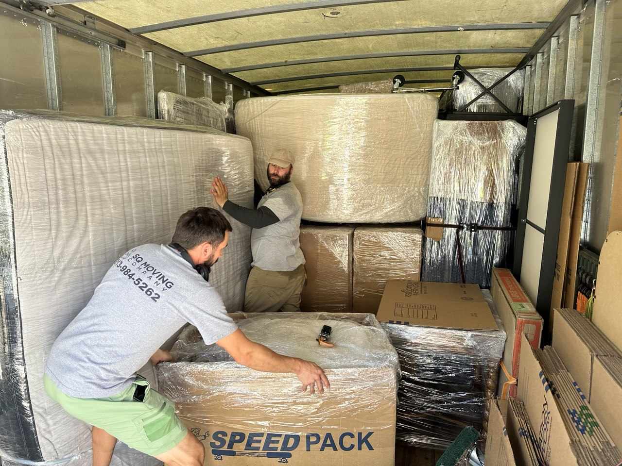 Professional packing and truck loading performed by your trusted Palms moving company.