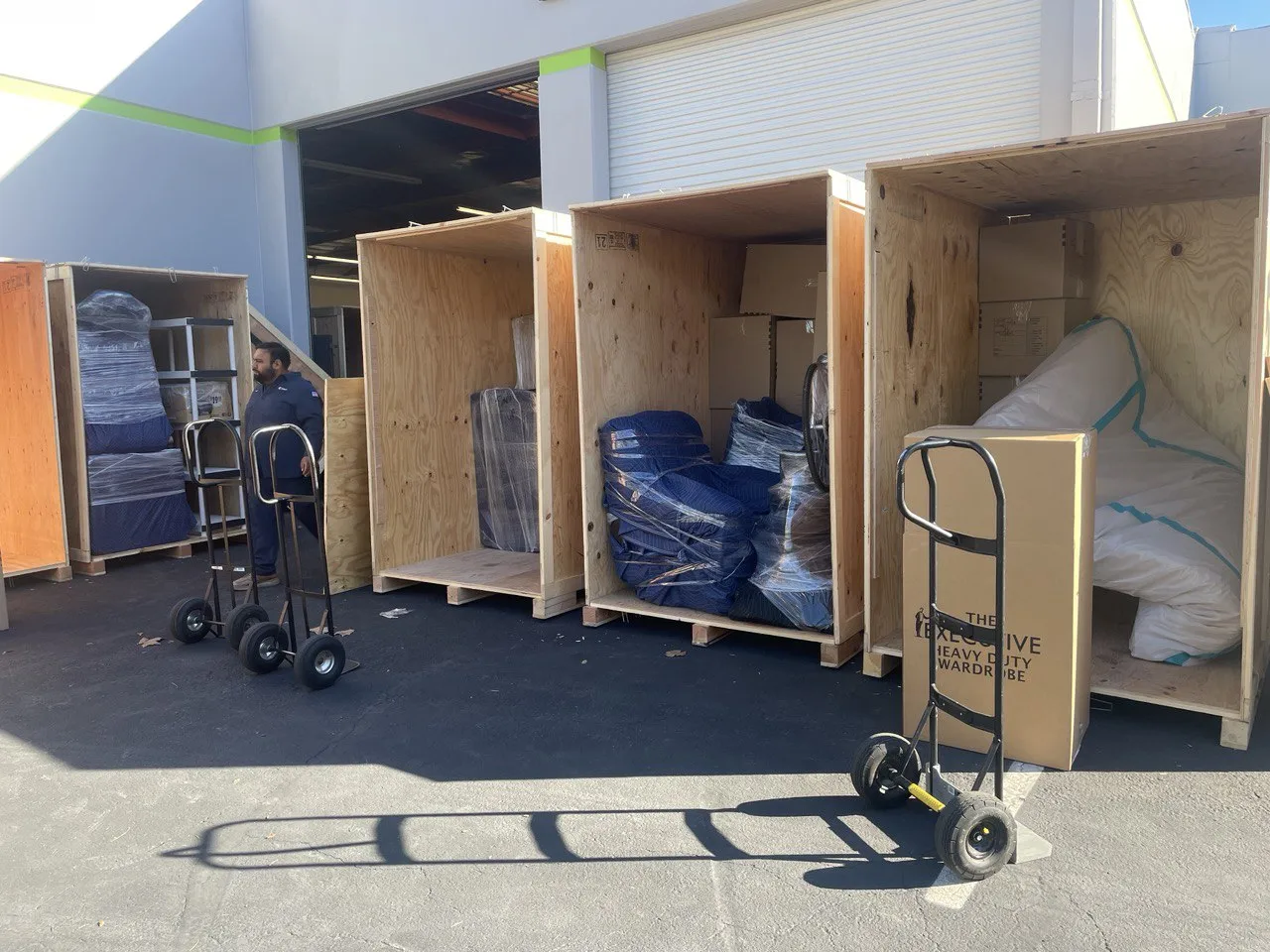 Movers for labor services unloading household items from moving pods